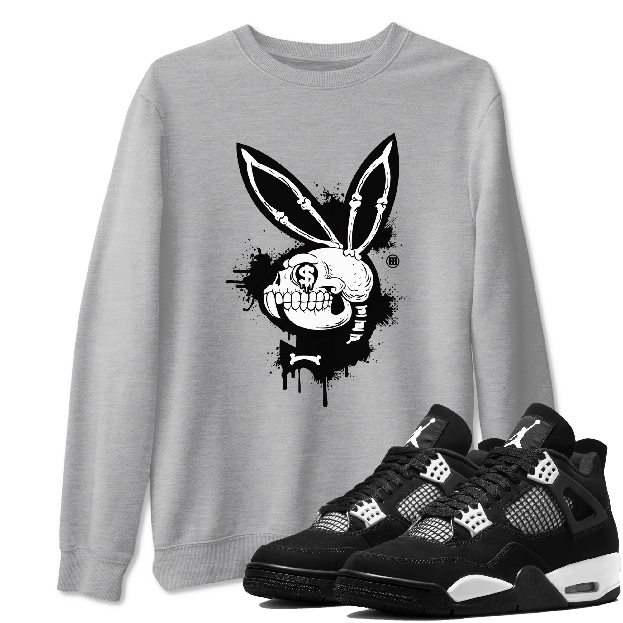 Playskull Sneaker Tees - Air Jordan 4 White Thunder