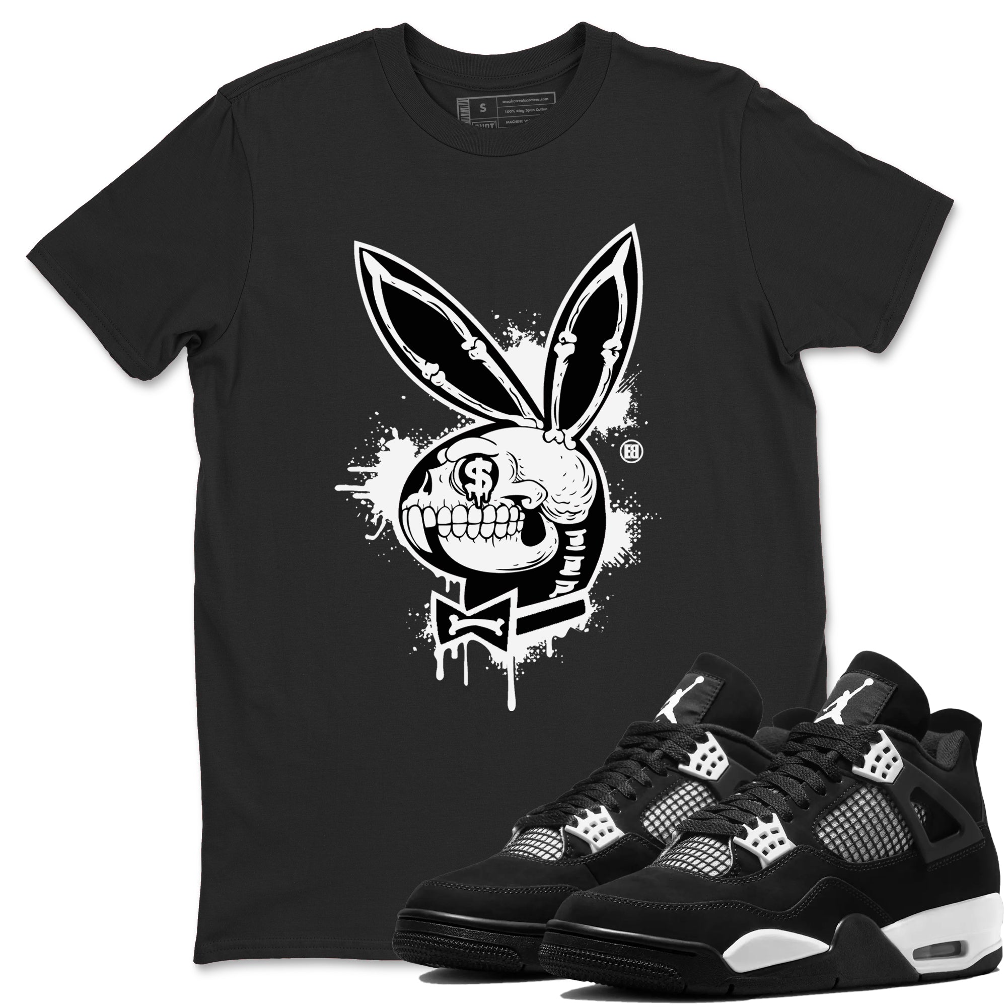 Playskull Sneaker Tees - Air Jordan 4 White Thunder