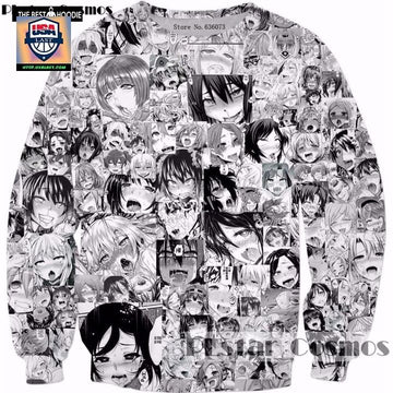 Plstar Cosmos Ahegao Print Sweater Men Women Harajuku Hoodies Face Red Woman Pullovers Shy Girl Sexy Long Sleeve Outerwear Sh4980 ? Usalast