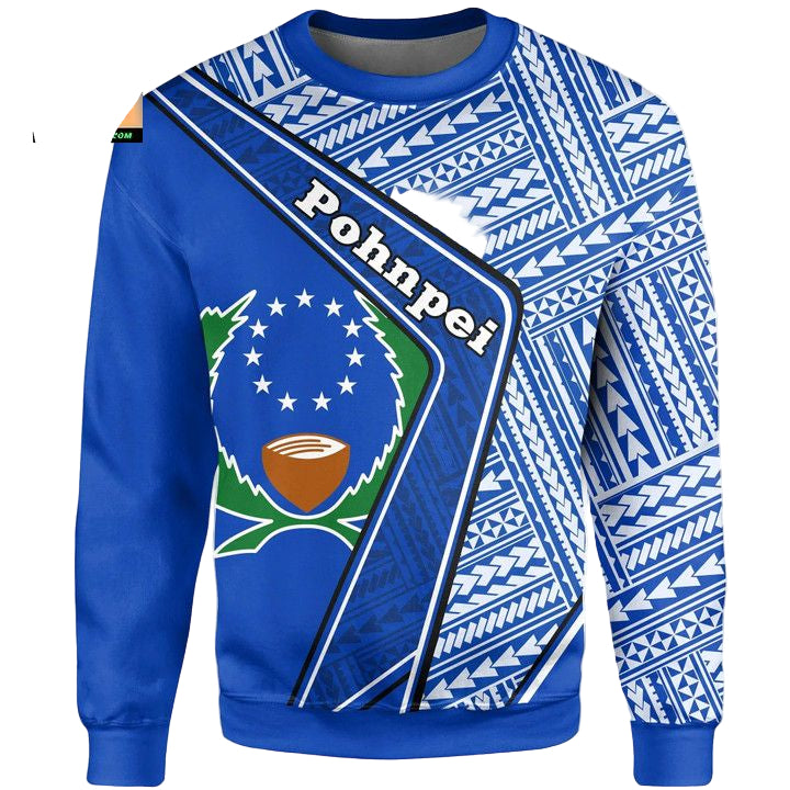 Pohnpei Sweater ? Polynesian Coat Of Arms A224 ? Usalast