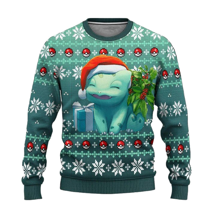 Pokemon Bulbasaur Anime Ugly Christmas Sweater Xmas Gift ? Usalast