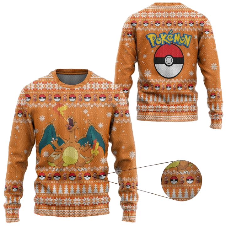 Pokemon Charizard Christmas Ugly Sweater And Sweater ? Usalast