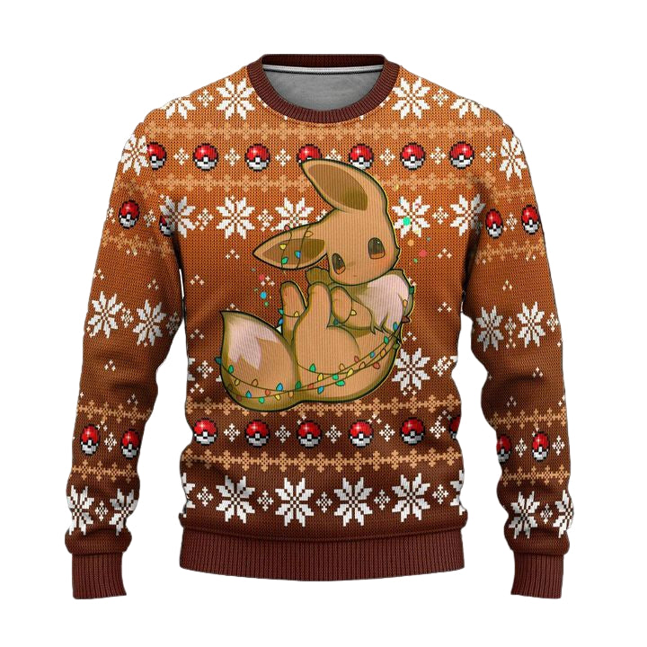 Pokemon Eevee Anime Ugly Christmas Sweater Xmas Gift ? Usalast