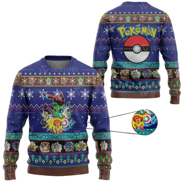 Pokemon Eevengers Christmas Ugly Sweater And Sweater Navy Version ? Usalast