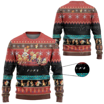 Pokemon Fire Imitation Ugly Sweater And Sweater ? Usalast
