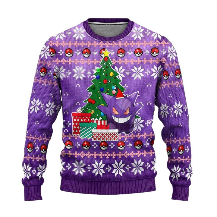 Pokemon Gengar Anime Ugly Christmas Sweater Xmas Gift ? Usalast
