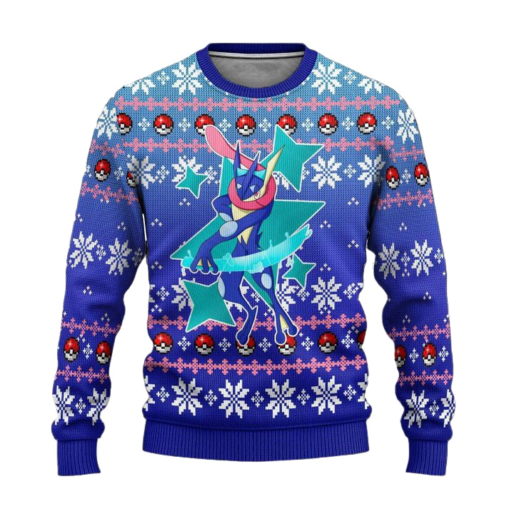 Pokemon Greninja Anime Ugly Christmas Sweater Xmas Gift ? Usalast