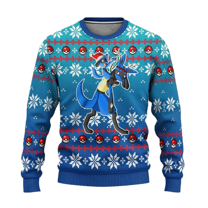 Pokemon Lucario Anime Ugly Christmas Sweater Xmas Gift ? Usalast