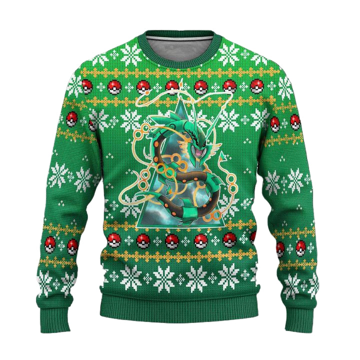 Pokemon Rayquaza Anime Ugly Christmas Sweater Xmas Gift ? Usalast