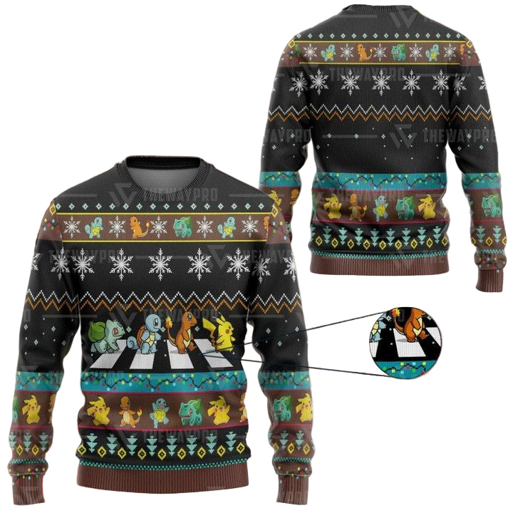 Pokemon Road Crossing Christmas Ugly Sweater And Sweater ? Usalast