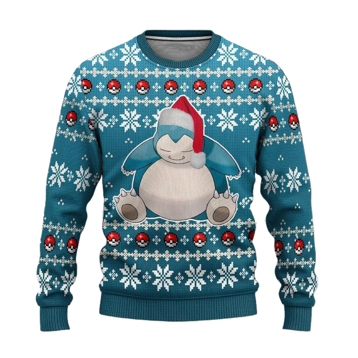 Pokemon Snorlax Anime Ugly Christmas Sweater Xmas Gift ? Usalast