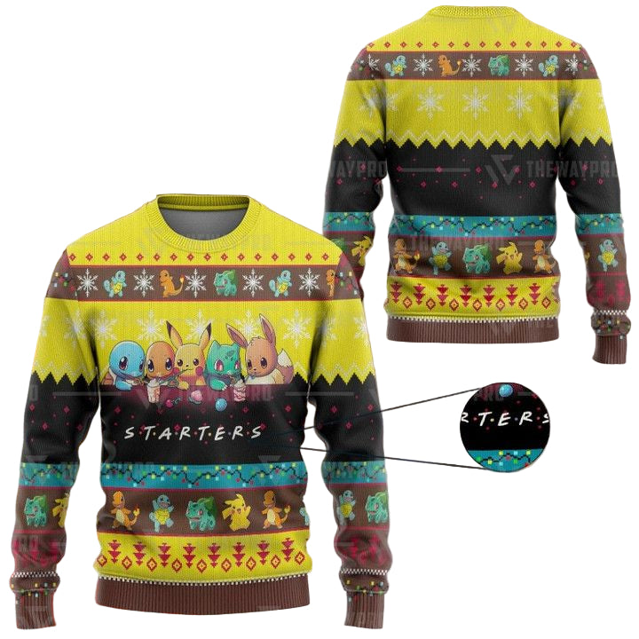 Pokemon Starters Imitation Ugly Sweater And Sweater ? Usalast