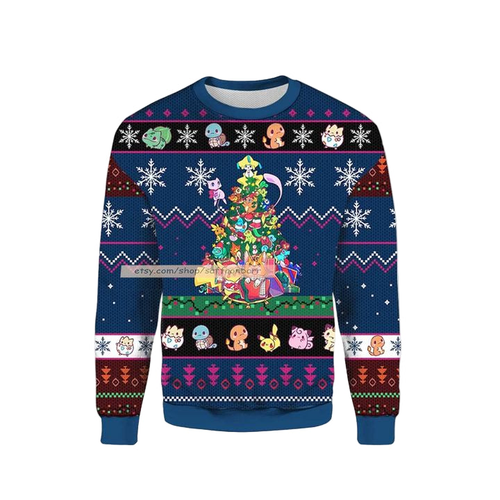 Pokemon Tree Ugly Christmas 3D Sweater ? Usalast