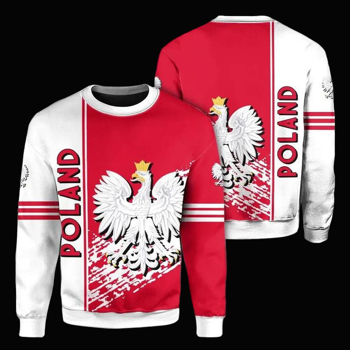 Poland Coat Of Arms Sweater Quarter Style J7 ? Usalast