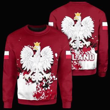 Poland Coat Of Arms Sweater Spaint Style J8W ? Usalast