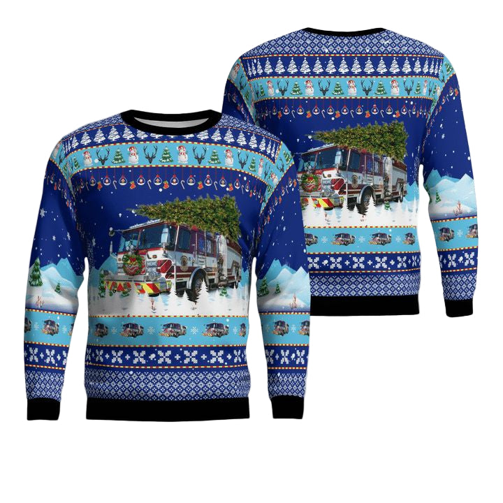 Polk County Fire Rescue Christmas AOP Sweater ? Usalast