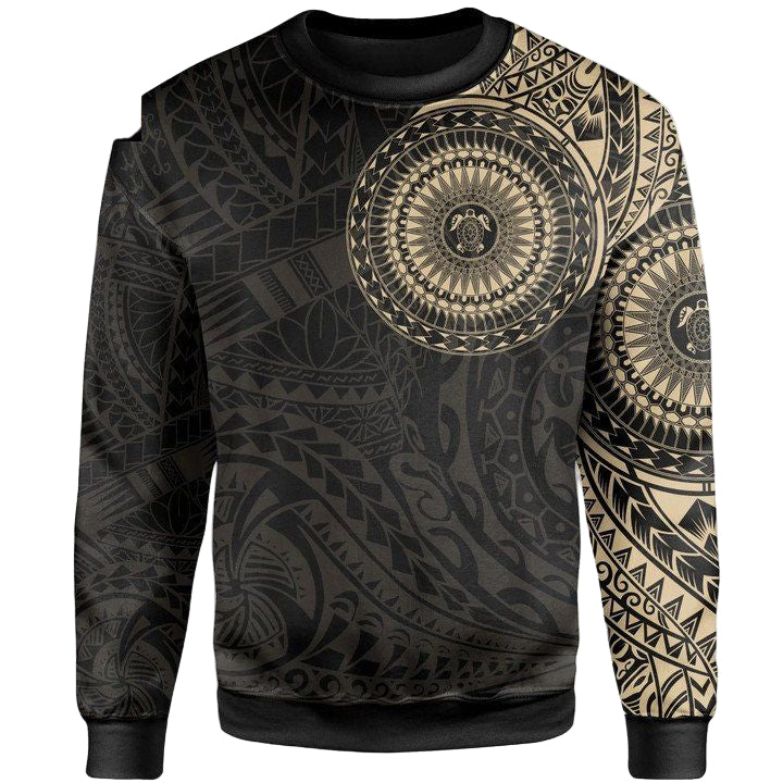 Polynesian Sweater Turtle Tattoo Style Knitted Long-Sleeved Sweater A7 ? Usalast