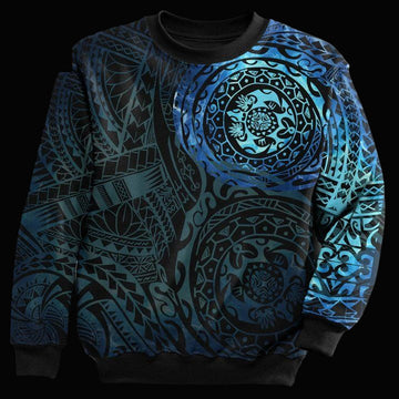 Polynesian Tattoo Style Sweater Special Knitted Long-Sleeved Sweater A7 ? Usalast