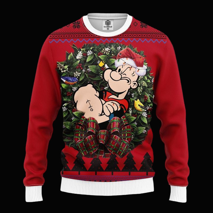 Popeye Art Noel Mc Ugly Christmas Sweater Thanksgiving Gift ? Usalast