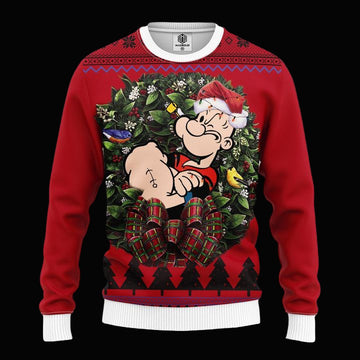 Popeye Art Noel Mc Ugly Christmas Sweater Thanksgiving Gift ? Usalast