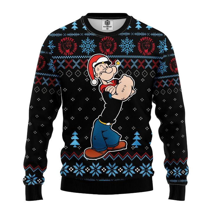 Popeye Strong Ugly Christmas Sweater Amazing Gift Idea Thanksgiving Gift ? Usalast