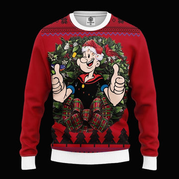 Popeye The Sailor Man Noel Mc Ugly Christmas Sweater Thanksgiving Gift ? Usalast