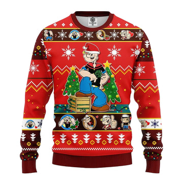 Popeyes Ugly Christmas Sweater Red 1 Amazing Gift Idea Thanksgiving Gift ? Usalast
