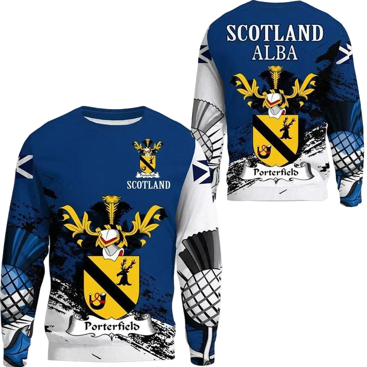 Porterfield Scottish Family Crest Scotland Special Sweater A7 ? Usalast