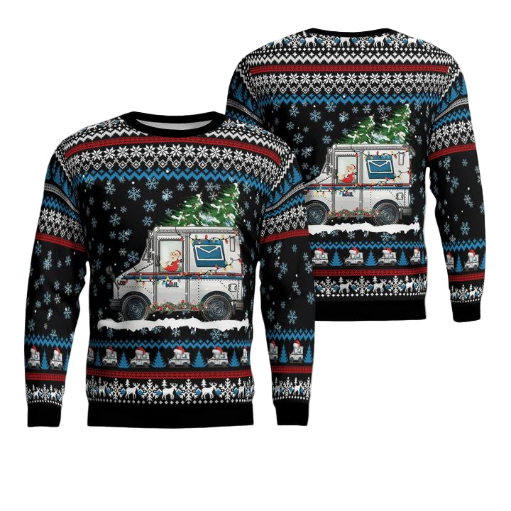Postal Worker Christmas AOP Sweater ? Usalast