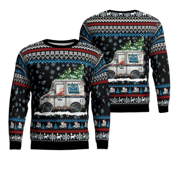 Postal Worker Christmas AOP Sweater ? Usalast