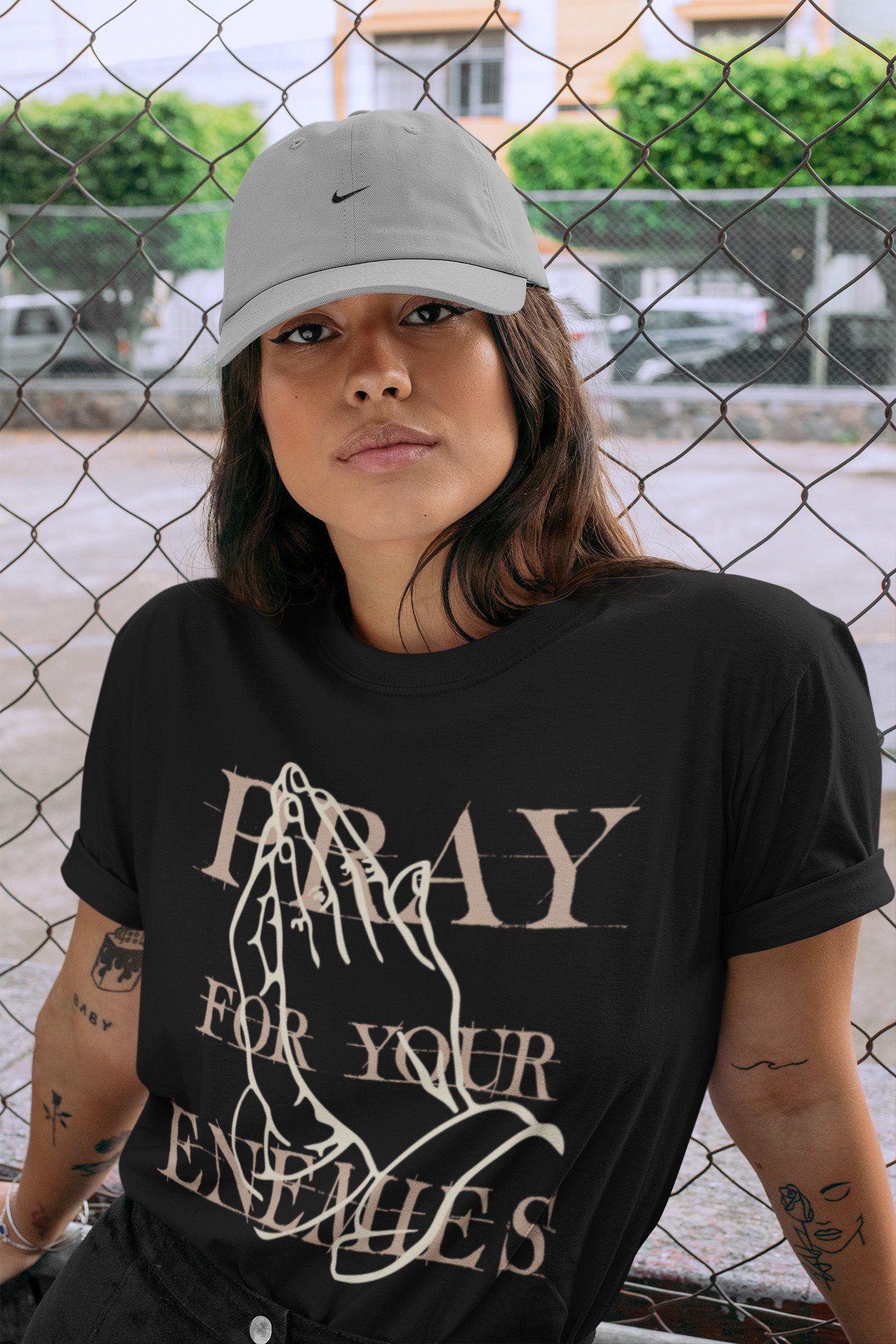 Pray For Your Enemies Unisex Tops - Yeezy 350 Ash Pearl