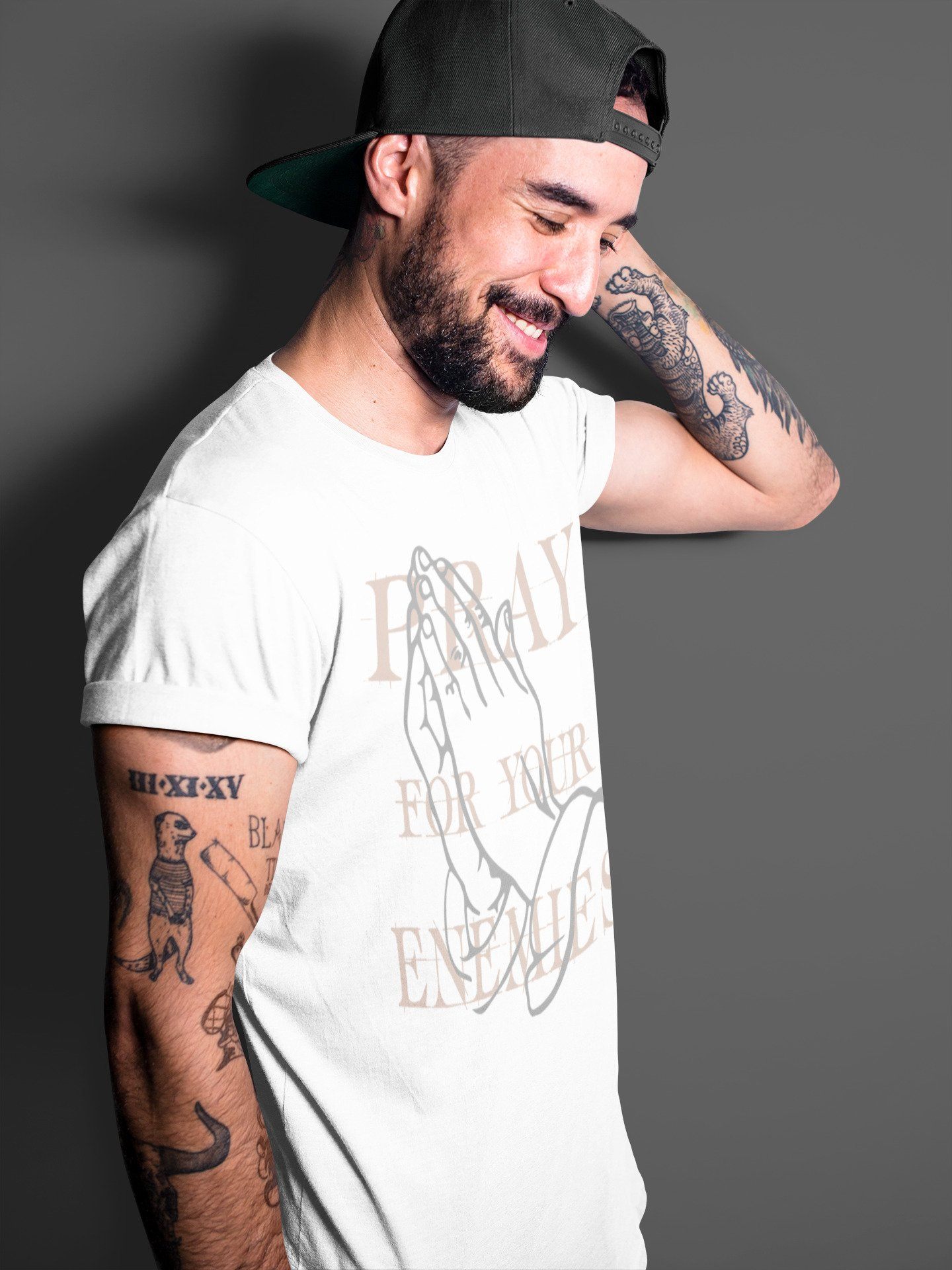 Pray For Your Enemies Unisex Tops - Yeezy 350 Ash Pearl
