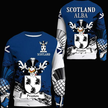 Preston Scottish Family Crest Scotland Special Sweater A7 ? Usalast