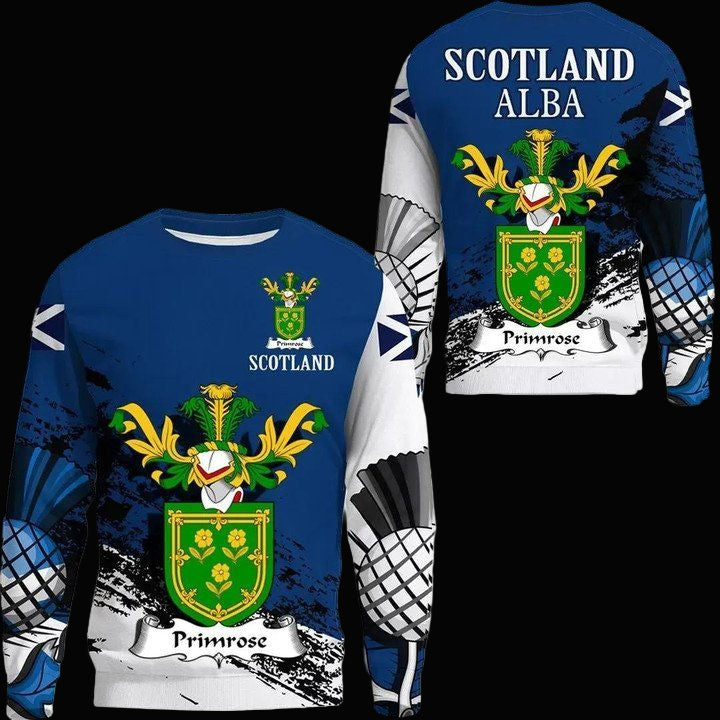 Primrose Scottish Family Crest Scotland Special Sweater A7 ? Usalast