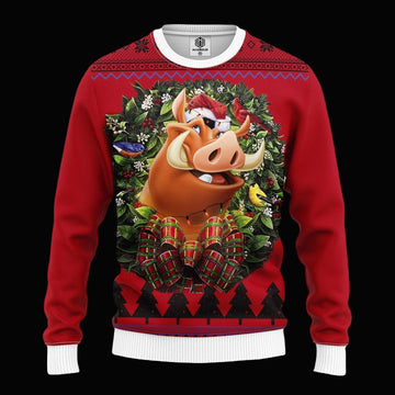 Pumba Lion King Noel Mc Ugly Christmas Sweater Thanksgiving Gift ? Usalast