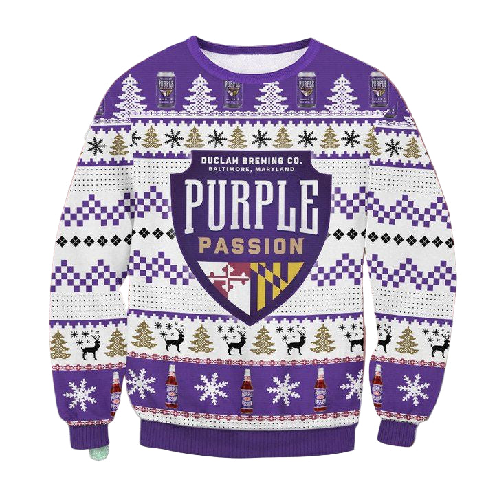 Purple Passion Beer Ugly Christmas Sweater 2022 ? Usalast