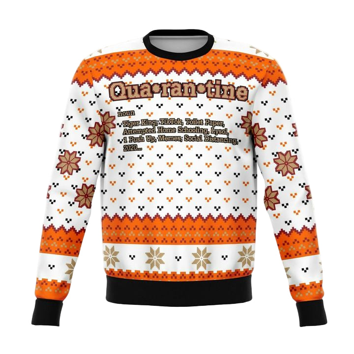 Quarantine 2020 Definition Meme 2022 Design 3d Ugly Christmas Sweater ? Usalast
