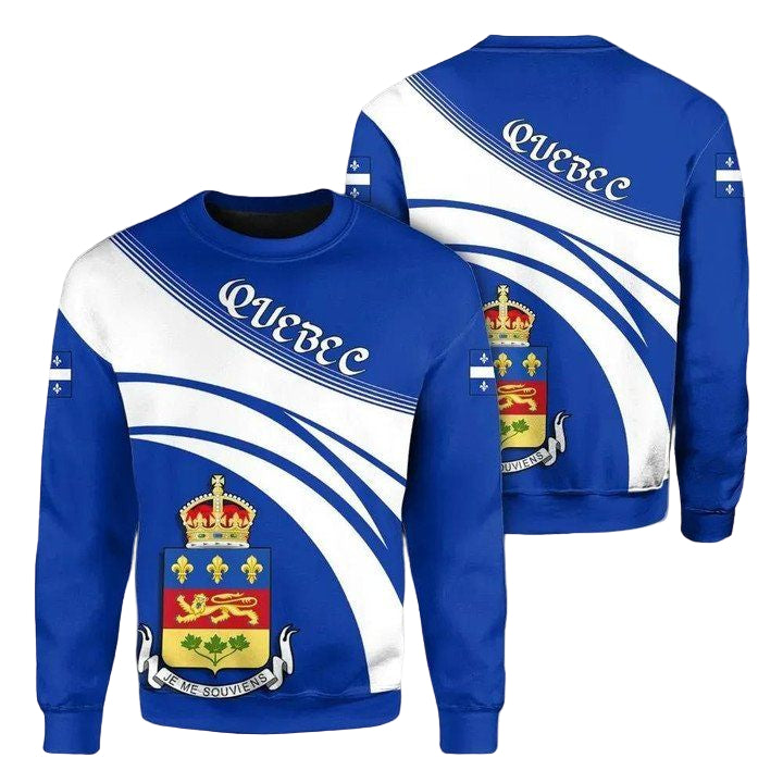 Quebec Coat Of Arms Sweater Cricket Style J5W ? Usalast