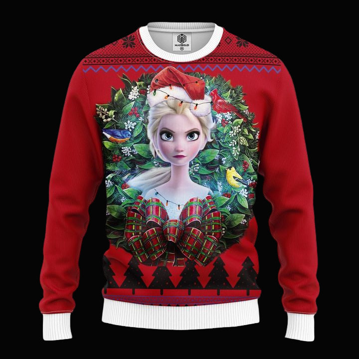 Queen Elsa Frozen 2 Noel Mc Ugly Christmas Sweater Thanksgiving Gift ? Usalast