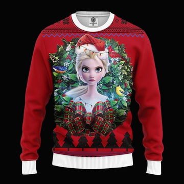Queen Elsa Frozen 2 Noel Mc Ugly Christmas Sweater Thanksgiving Gift ? Usalast