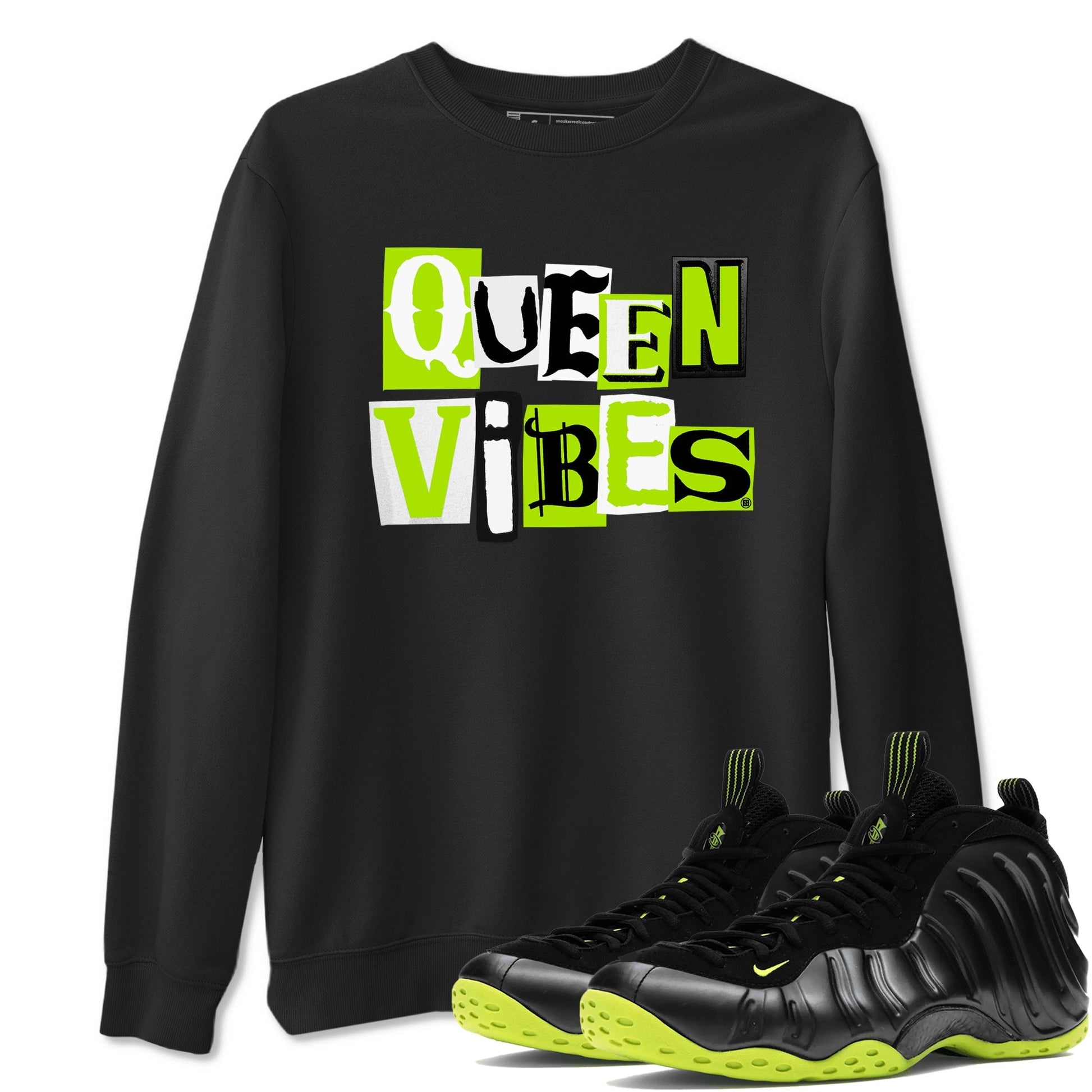 Queen Vibes Sneaker Tees - Air Foamposite One Black Volt