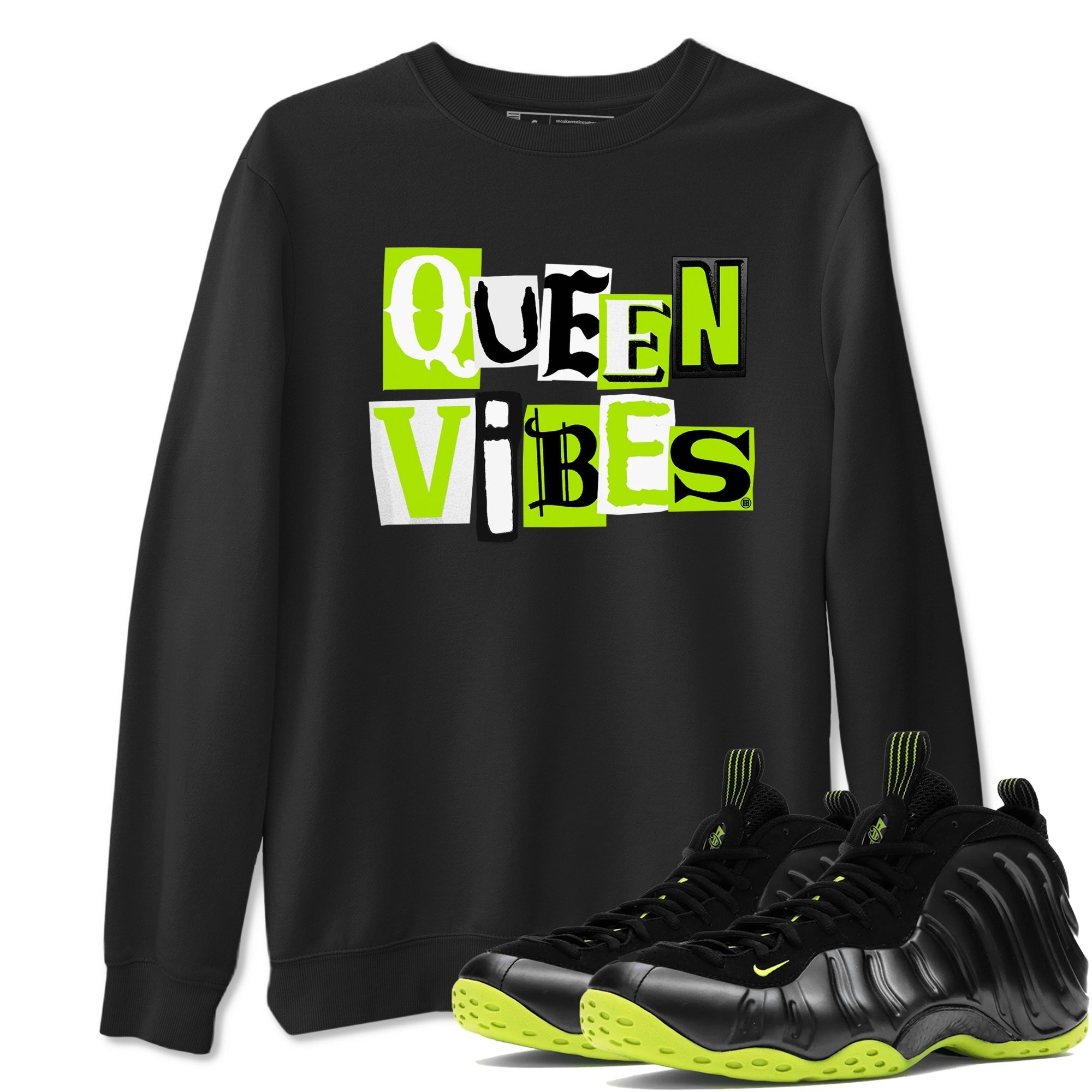 Queen Vibes Sneaker Tees - Air Foamposite One Black Volt