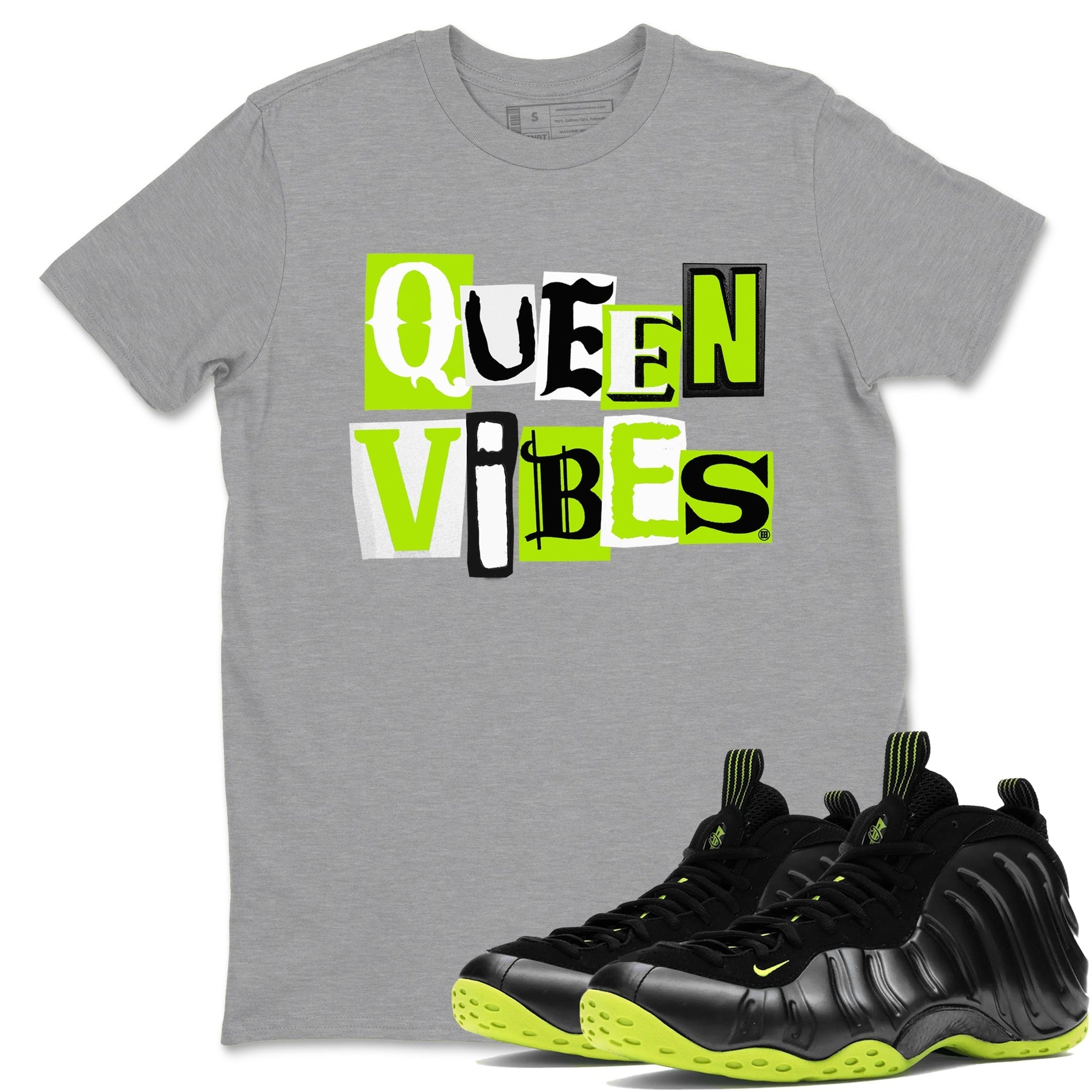 Queen Vibes Sneaker Tees - Air Foamposite One Black Volt