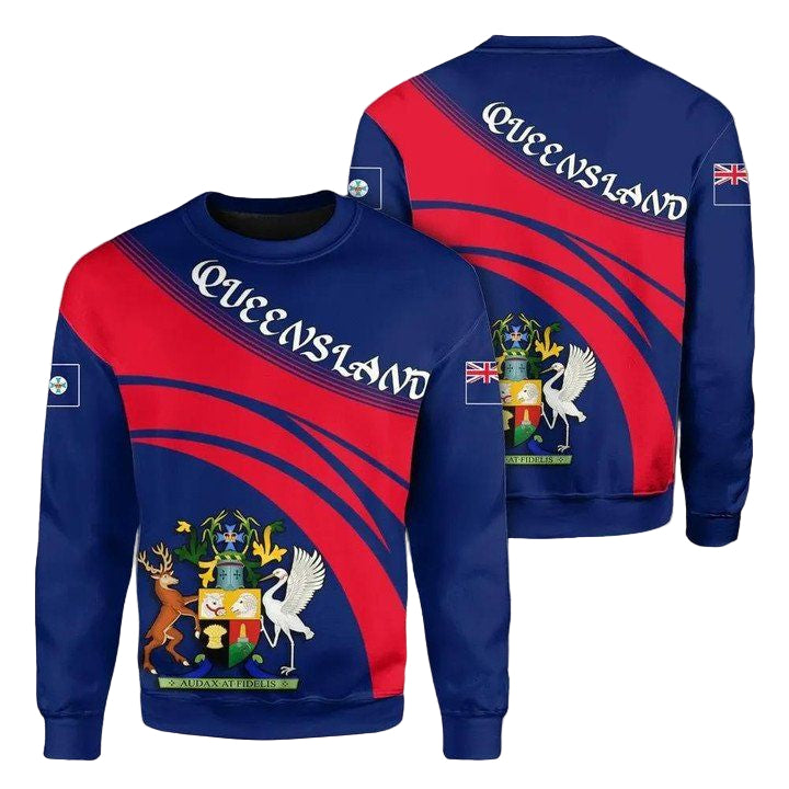 Queensland Coat Of Arms Sweater Cricket Style J5W ? Usalast