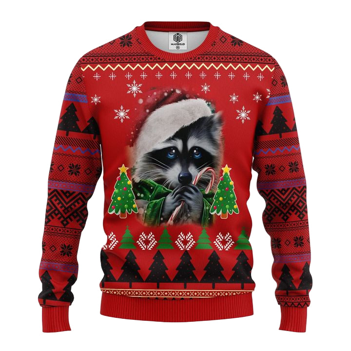 Raccoon Candy Ugly Christmas Sweater Amazing Gift Idea Thanksgiving Gift ? Usalast