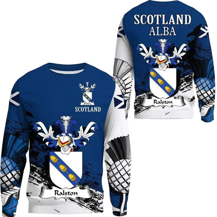 Ralston Scottish Family Crest Scotland Special Sweater A7 ? Usalast