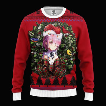 Ram Render Rezero Ram Anime Noel Mc Ugly Christmas Sweater Thanksgiving Gift ? Usalast