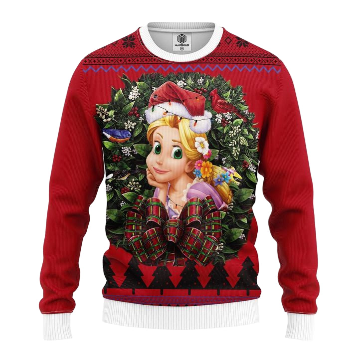 Rapunzel Princess Tangled Noel Mc Ugly Christmas Sweater Thanksgiving Gift ? Usalast