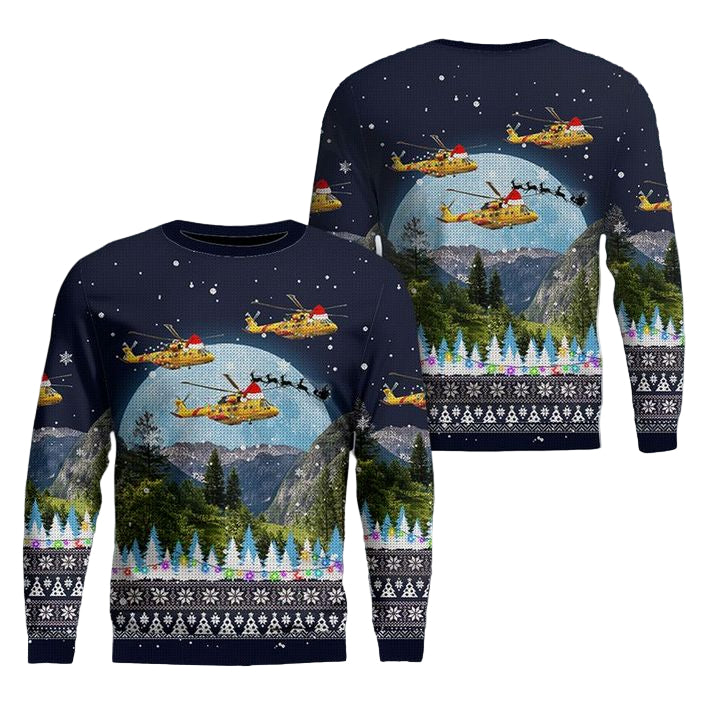 RCAF 103 Search and Rescue Squadron EHI CH-149 Cormorant Christmas AOP Sweater ? Usalast