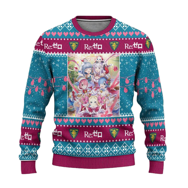 Re Zero Anime Ugly Christmas Sweater Custom Xmas Gift ? Usalast
